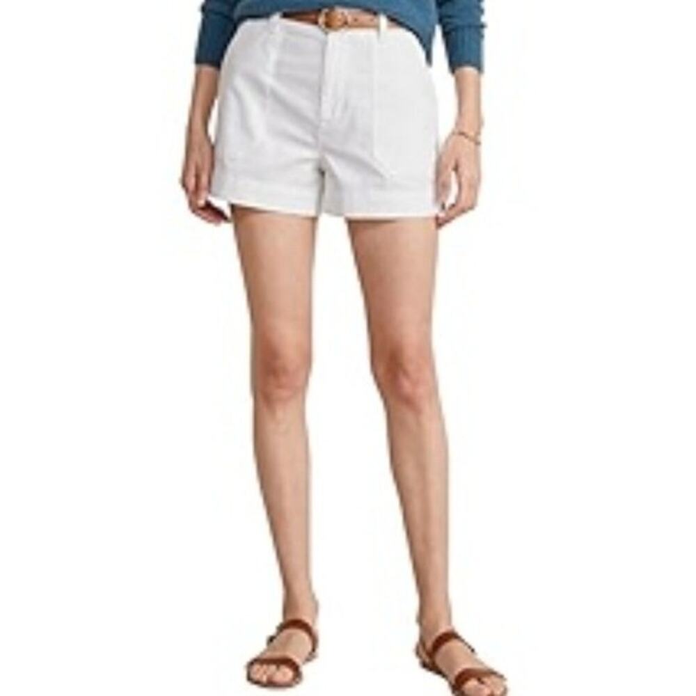 Ann Taylor LOFT White Linen Cotton Blend Riviera Shorts Womens 4 High Rise
